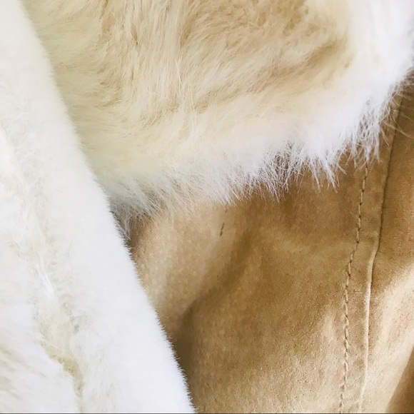 Women’s Wilson Tan Leather Fur Lined Jacket Size Small - Picture 6 of 8